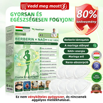 🇭🇺Hivatalos Webáruház | 🥠Healrize® Moringa–Berberin és NAD+ 10 az 1-ben Fejlett Nano Mikrotűs Tapasz  🍟 Napi egy alkalmazás · Látható változások akár 7 napon belül