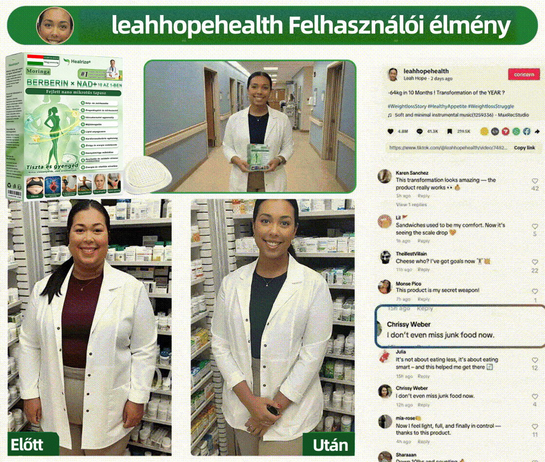 🇭🇺Hivatalos Webáruház | 🥠Healrize® Moringa–Berberin és NAD+ 10 az 1-ben Fejlett Nano Mikrotűs Tapasz  🍟 Napi egy alkalmazás · Látható változások akár 7 napon belül