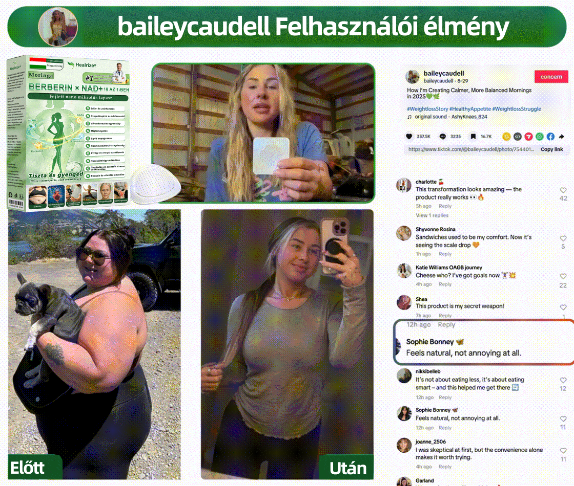🇭🇺Hivatalos Webáruház | 🥠Healrize® Moringa–Berberin és NAD+ 10 az 1-ben Fejlett Nano Mikrotűs Tapasz  🍟 Napi egy alkalmazás · Látható változások akár 7 napon belül