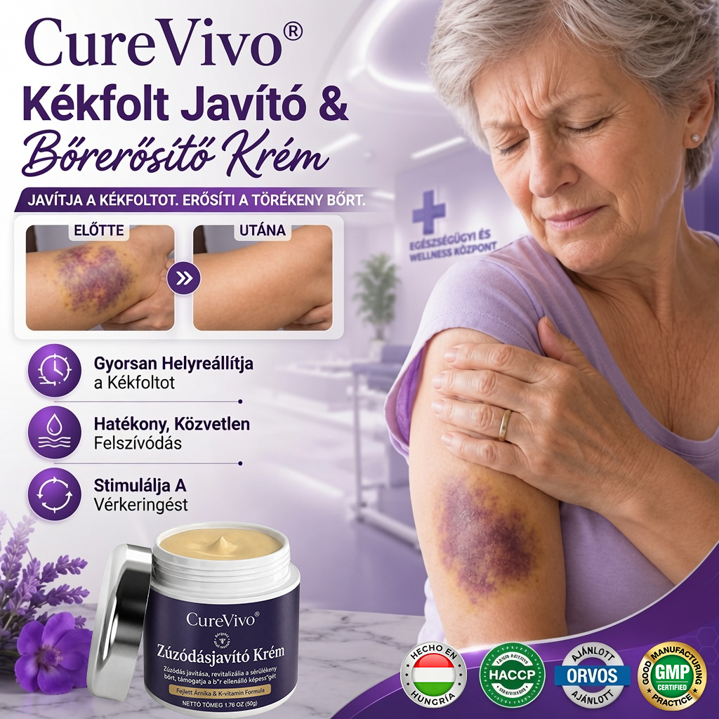 🎫100K+ ELADVA ✨😉 – CureVivo® Zúzódásjavító és bőrerősítő krém🔬
