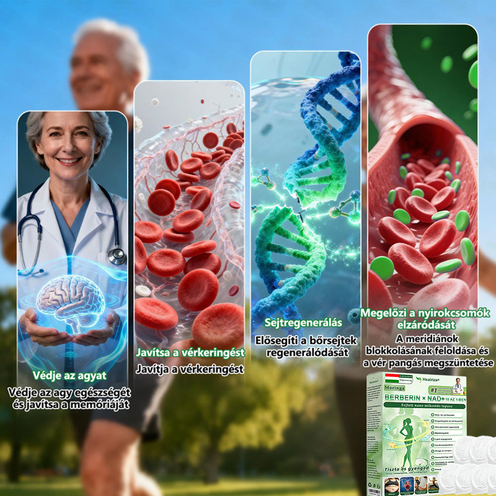 🇭🇺Hivatalos Webáruház | 🥠Healrize® Moringa–Berberin és NAD+ 10 az 1-ben Fejlett Nano Mikrotűs Tapasz  🍟 Napi egy alkalmazás · Látható változások akár 7 napon belül