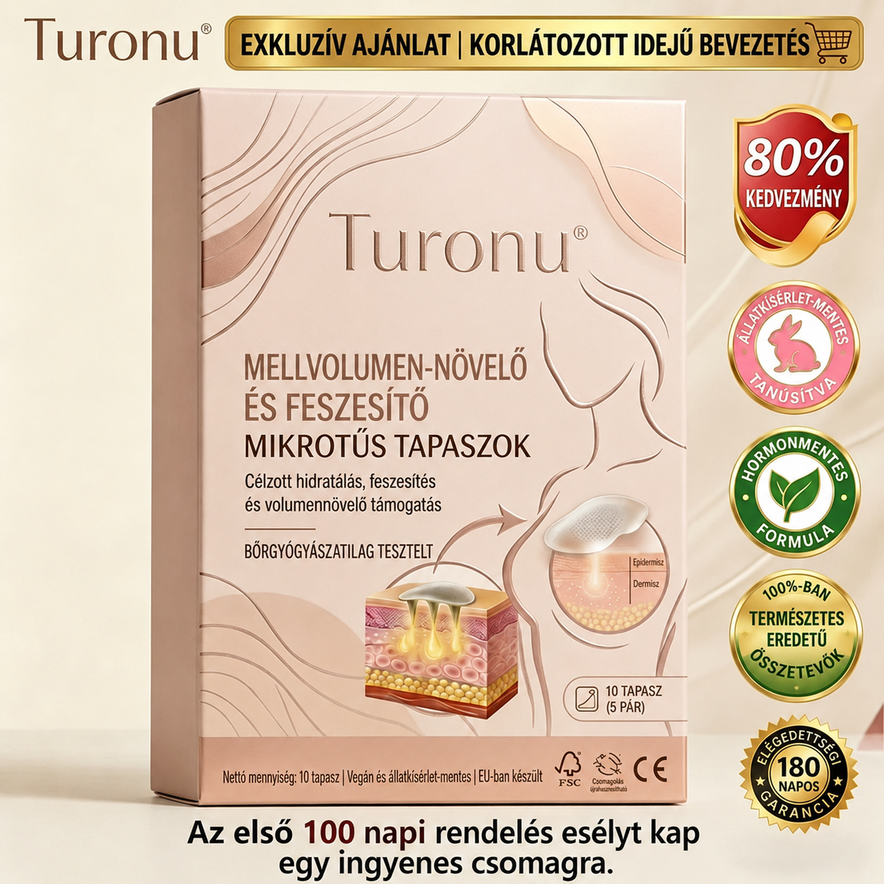 👉Turonu®🌞Célzott mellnagyobbításra szolgáló, fejlett nanomikrotűs tapasz