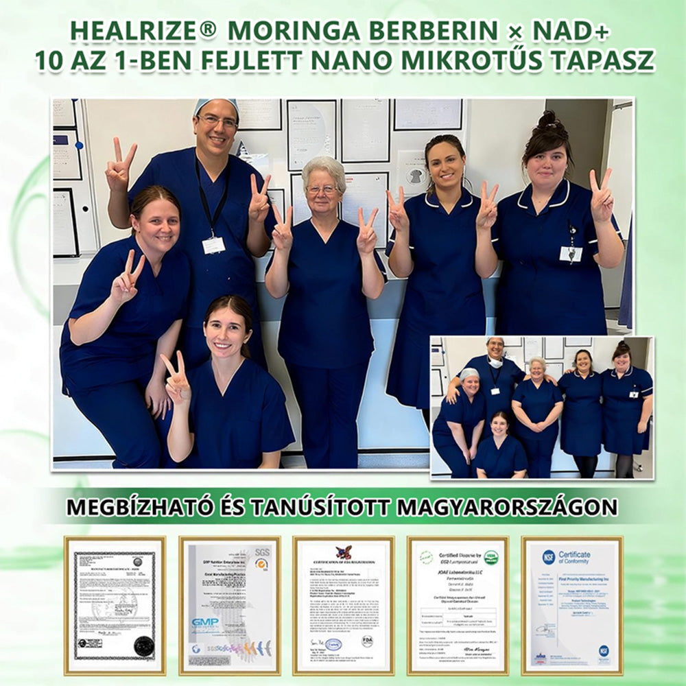 🇭🇺Hivatalos Webáruház | 🥠Healrize® Moringa–Berberin és NAD+ 10 az 1-ben Fejlett Nano Mikrotűs Tapasz  🍟 Napi egy alkalmazás · Látható változások akár 7 napon belül