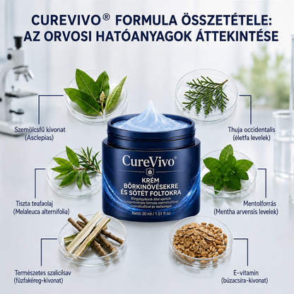 CureVivo® 7 napos bőrkinövés- és folteltávolító krém (fájdalommentes formula – hegek nélkül) 🌹