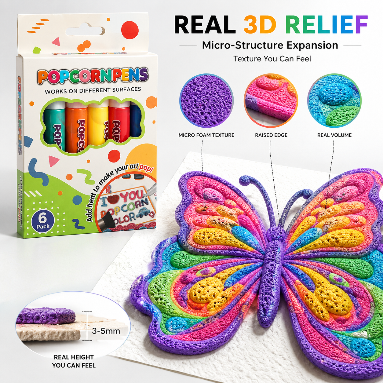 🎀🎀Takarítson meg 50%-ot🎀ha még ma rendel | IEY® 3D Relief Art Pen – Alakítsa a lapos rajzokat tapintható 3D műalkotásokká 🪄
