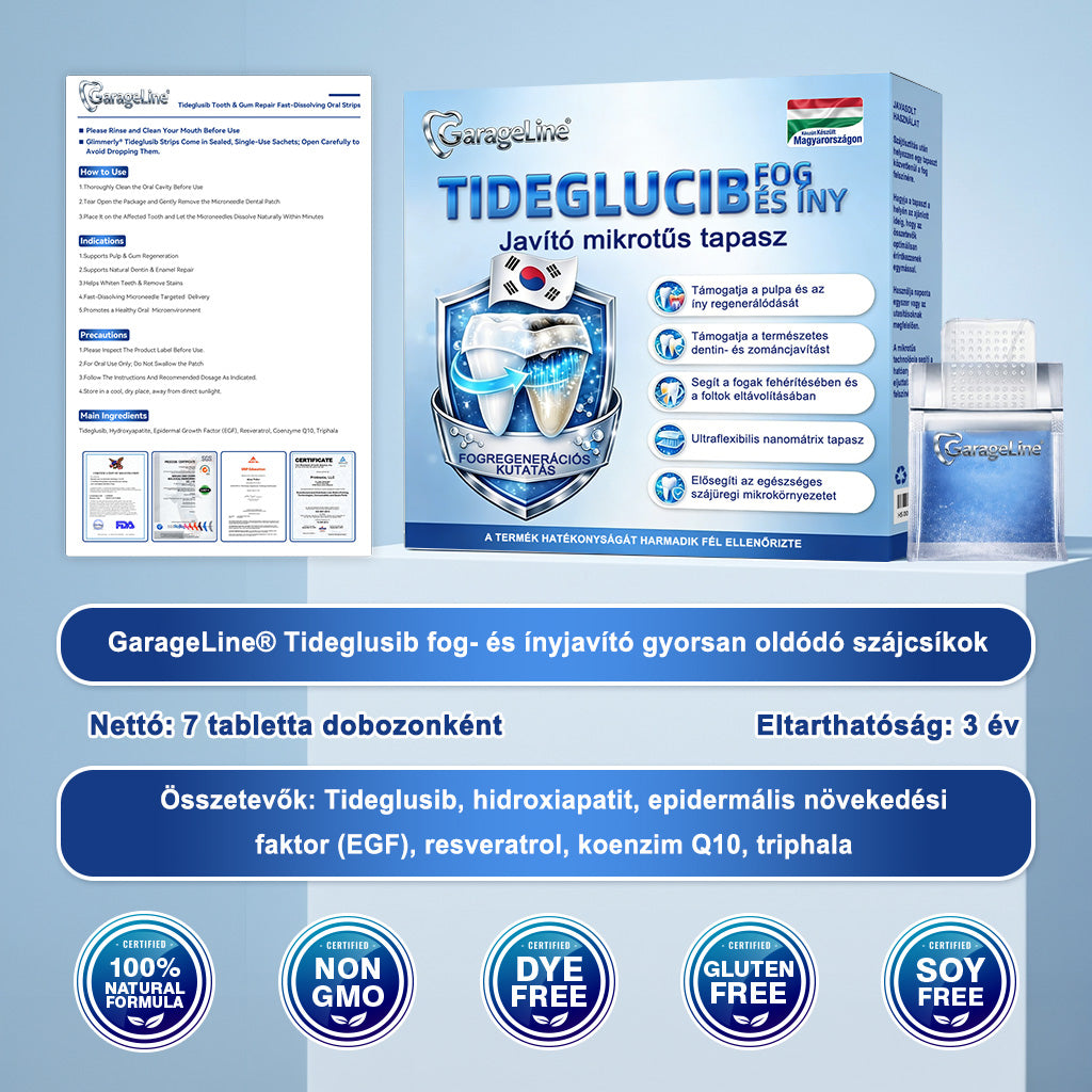 GаrаgеLіnе® 🦷 Tideglusib Fast‑Dissolving Tooth & Gum Repair Oral Strips 🦅😁 (Supports tooth repair and helps relieve gum discomfort and other common oral concerns)