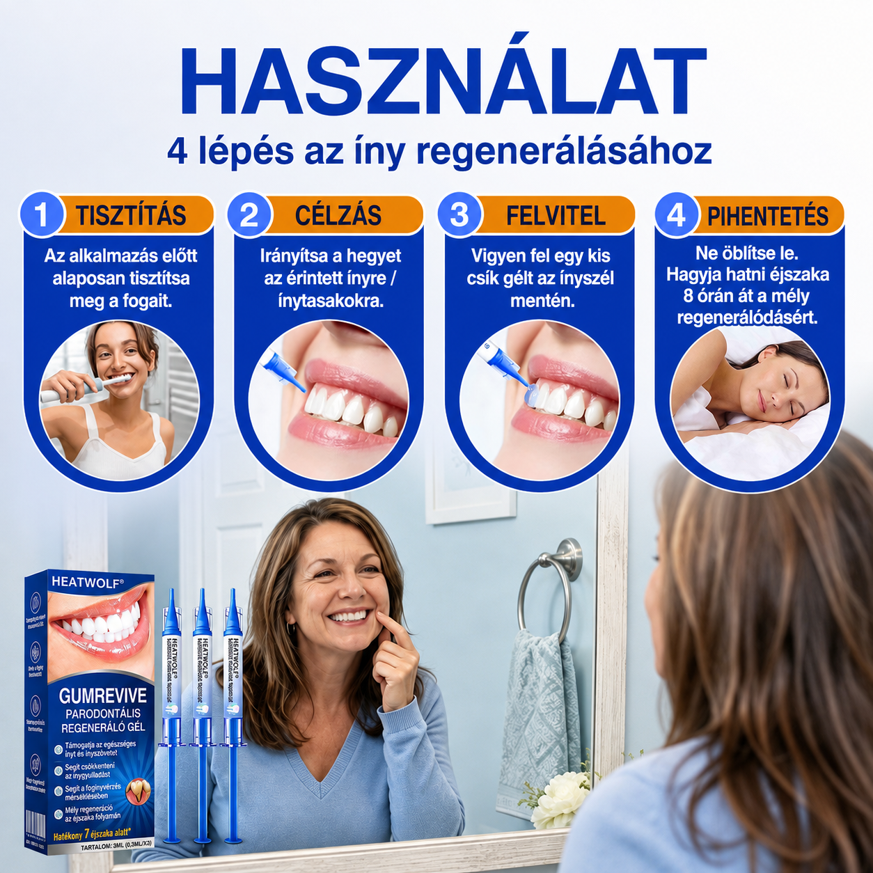 🚩 HEATWOLF® 🦷🥏GumRevive – Parodontális helyreállító gél👈